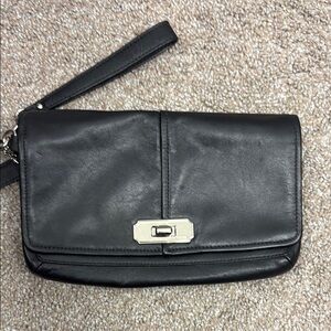 Coach Black Leather Clutch